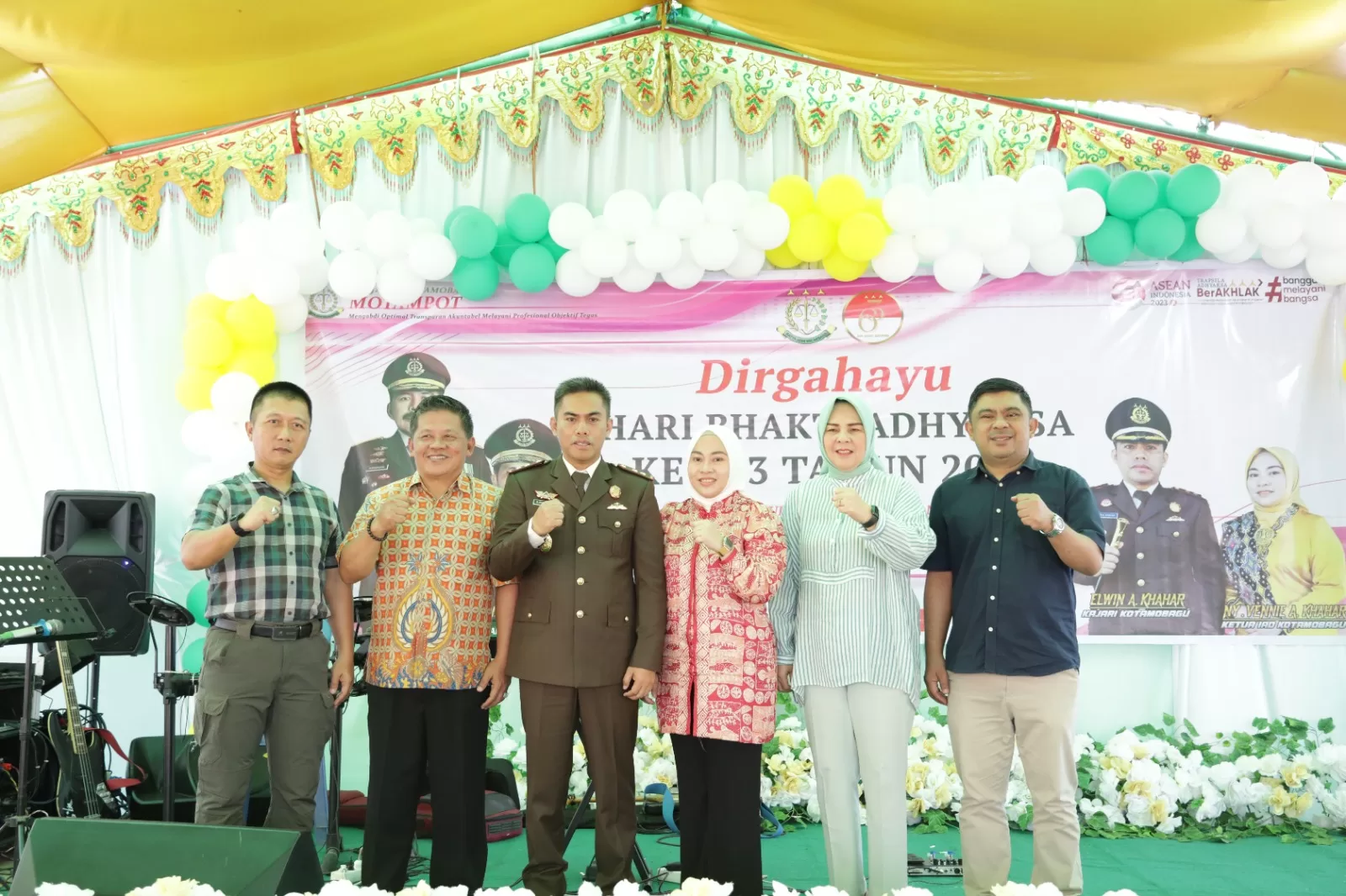 Peringatan Hari Bhakti Adhyaksa ke-63: Wali Kota dan Wakil Wali Kota Kotamobagu Hadiri Syukuran